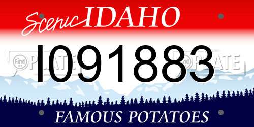 I091883 Idaho License Plate