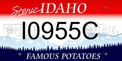 I0955C Idaho License Plate
