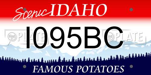 I095BC Idaho License Plate
