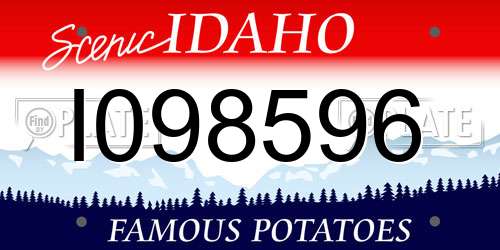 I098596 Idaho License Plate
