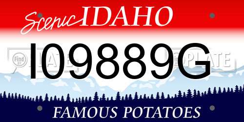 I09889G Idaho License Plate