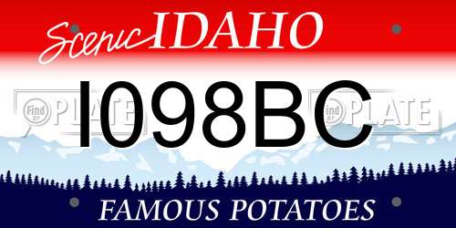 I098BC Idaho License Plate