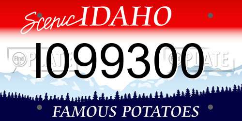 I099300 Idaho License Plate
