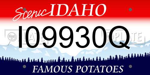 I09930Q Idaho License Plate