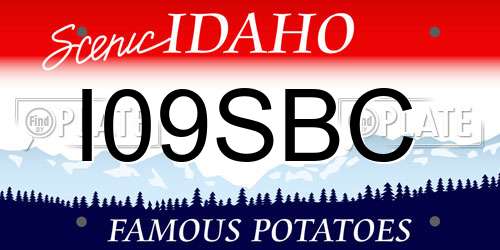 I09SBC Idaho License Plate