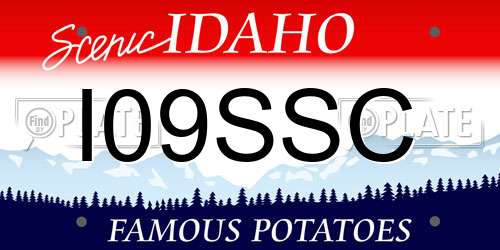 I09SSC Idaho License Plate