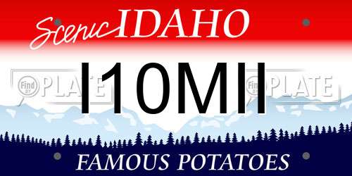 I10MII Idaho License Plate
