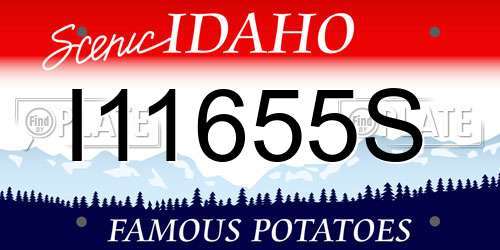 I11655S Idaho License Plate