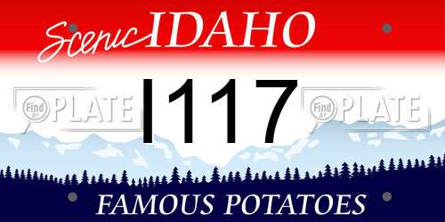 I117 Idaho License Plate
