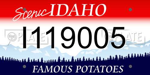 I119005 Idaho License Plate