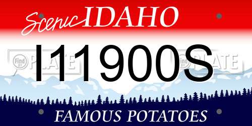 I11900S Idaho License Plate