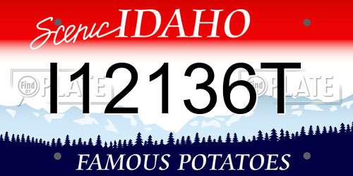 I12136T Idaho License Plate
