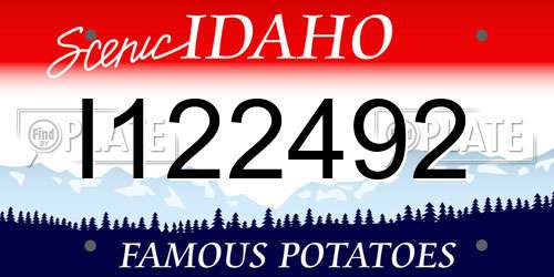I122492 Idaho License Plate