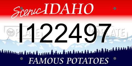 I122497 Idaho License Plate