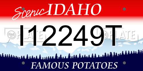 I12249T Idaho License Plate