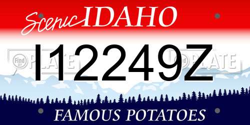 I12249Z Idaho License Plate