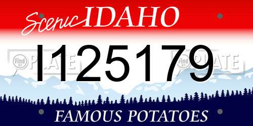 I125179 Idaho License Plate