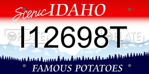 I12698T Idaho License Plate