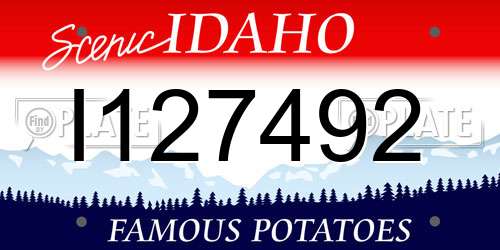 I127492 Idaho License Plate