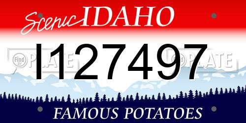 I127497 Idaho License Plate