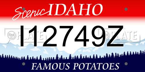 I12749Z Idaho License Plate