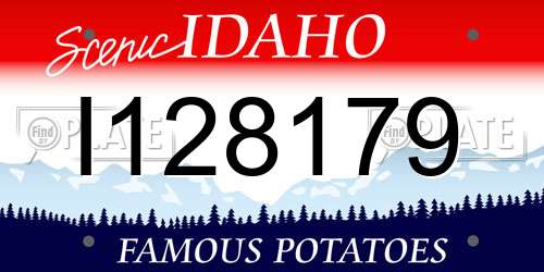 I128179 Idaho License Plate