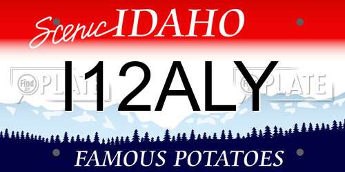 I12ALY Idaho License Plate