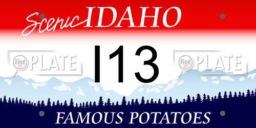 I13 Idaho License Plate