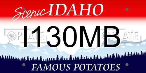 I130MB Idaho License Plate