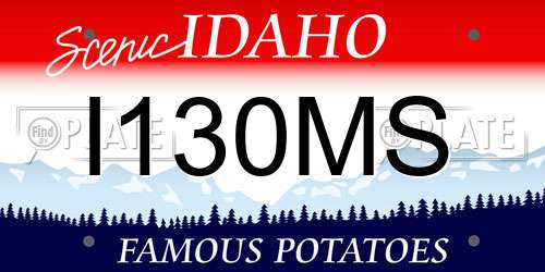 I130MS Idaho License Plate