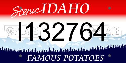 I132764 Idaho License Plate
