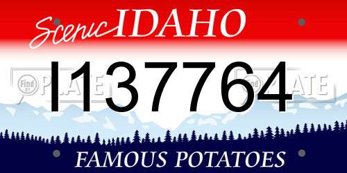 I137764 Idaho License Plate