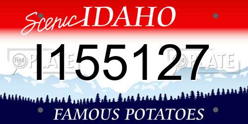 I155127 Idaho License Plate