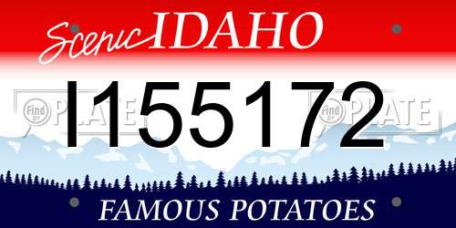 I155172 Idaho License Plate