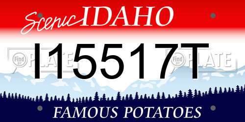 I15517T Idaho License Plate