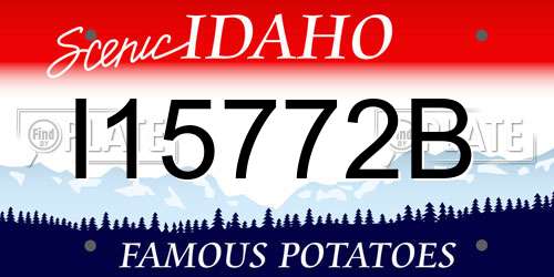 I15772B Idaho License Plate