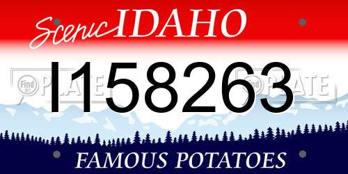 I158263 Idaho License Plate