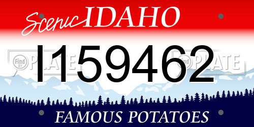 I159462 Idaho License Plate