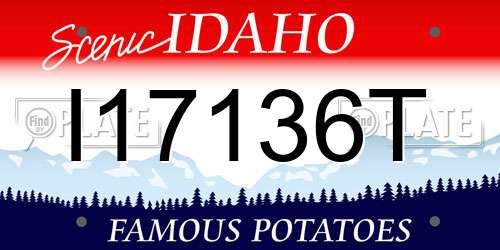 I17136T Idaho License Plate