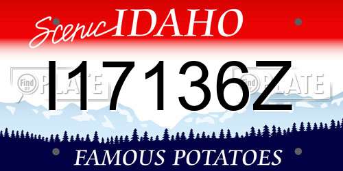I17136Z Idaho License Plate