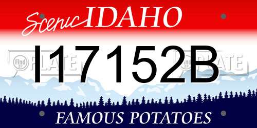 I17152B Idaho License Plate