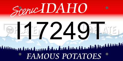 I17249T Idaho License Plate