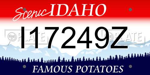 I17249Z Idaho License Plate