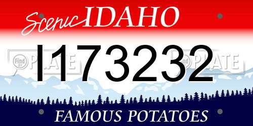 I173232 Idaho License Plate