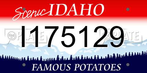 I175129 Idaho License Plate