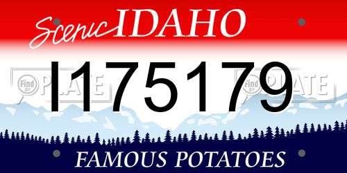 I175179 Idaho License Plate