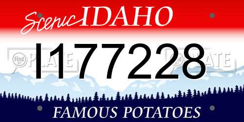 I177228 Idaho License Plate
