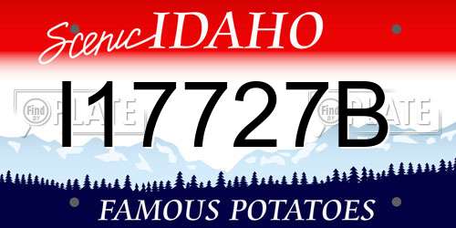 I17727B Idaho License Plate