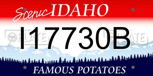I17730B Idaho License Plate