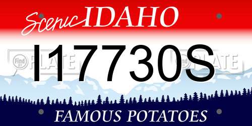 I17730S Idaho License Plate